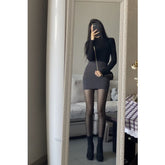 tailgate outfit black women Plus Size Chubby Girl Hip Skirt Women's Stretch Tight One-Step Skirt Hot Girl High Waist Sexy Skirt